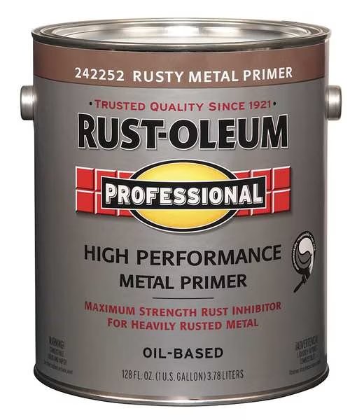 1 Gal. Red Flat Rust Preventative Primer, Rust-Oleum, Mfr#: 242252