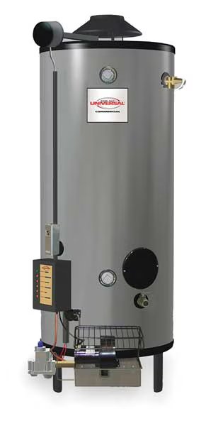 Natural Gas Commercial Gas Water Heater, 100 gal., 120V AC, Rheem-Ruud, Mfr#: GN100-200