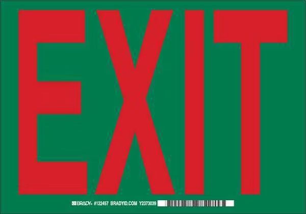 Exit Sign, BRADY, Mfr# 122561