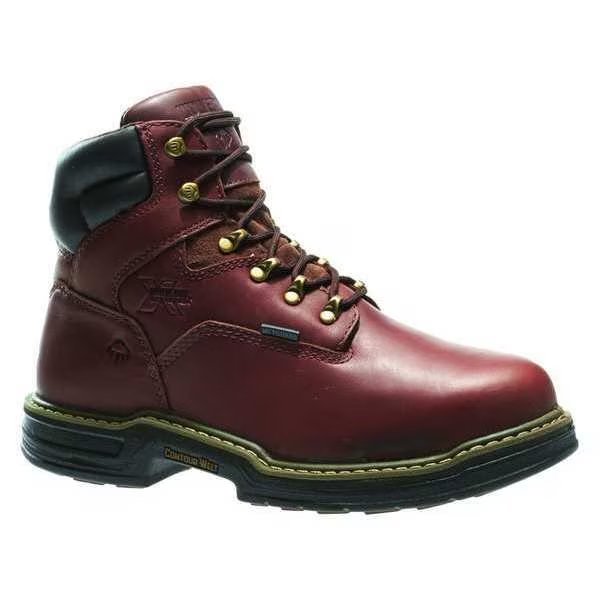Size 8 Men's 6 in Work Boot Steel Work Boot, Brown, WOLVERINE, Mfr# W02406