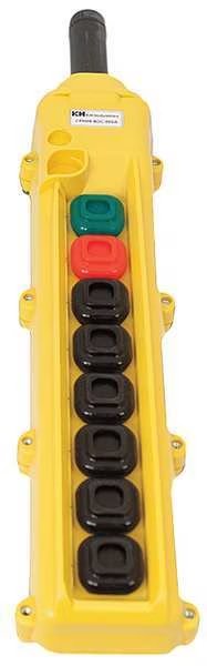 Pendant Station, 8, Push Button, NO, NC, Kh Industries, Mfr#: CPH08-A3D-000A