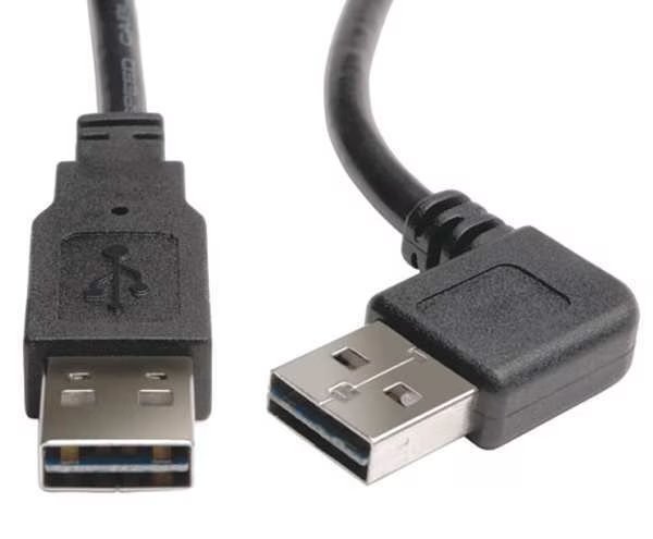 USB Reversible 2.0 Cable, R/L A, A, M/M, 6ft, TRIPP LITE, Mfr# UR020-006-RA