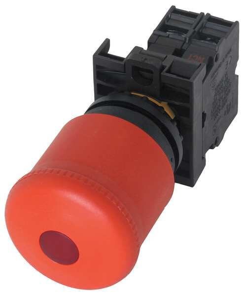 Illuminated Emergency Stop Push Button, EATON, Mfr# M22-PVL-K01-230R