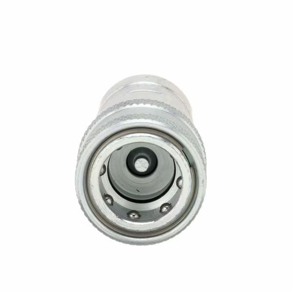 Hydraulic Quick Connect Hose Coupling, Steel Body, Sleeve Lock, 1/4