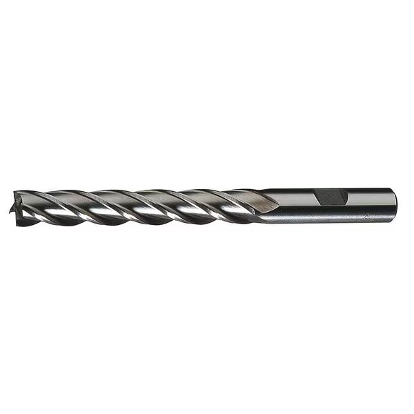 4-Flute HSS Center Cutting Square Single End MIll Cleveland HG-4C Bright 3/16x3/8x1-3/4x3-9/16, CLEVELAND, Mfr# C33428