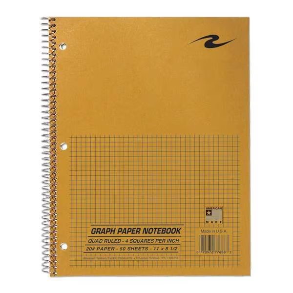 Lab Notebook, 8-1/2 in. x 11 in., Brown, ROARING SPRING, Mfr# 77688