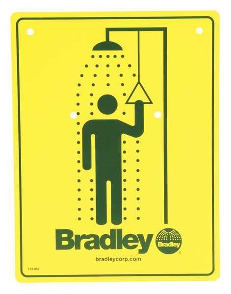 Safety Shower Sign, BRADLEY, Mfr# 114-050
