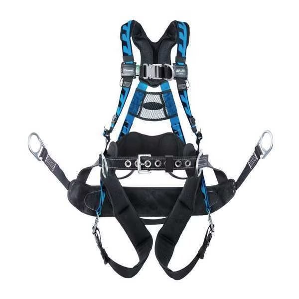 Full Body Harness, Vest Style, 2XL/3XL, Polyester, Blue, HONEYWELL MILLER, Mfr# ACT-QC23XB
