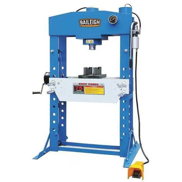 Hydraulic Press, 75 t, Air Pump, Baileigh Industrial, Mfr#: HSP-75A