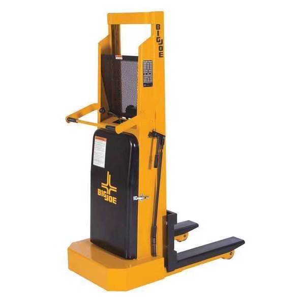 Powered-Lift/Manual-Push Fork-Over Stacker: 1,000 lb Load Capacity, Powered/Manual, Big Joe, Mfr#: IBH