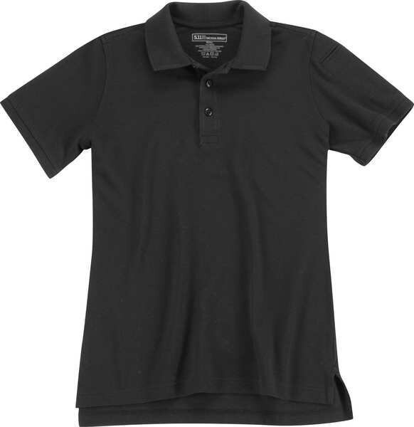 Womens Utility Short Sleeve Polo, L, Black, 5.11, Mfr# 61173