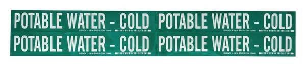 Pipe Marker, 1-1/8in.Hx7in.W, Polyester, Brady, Mfr#: 106149