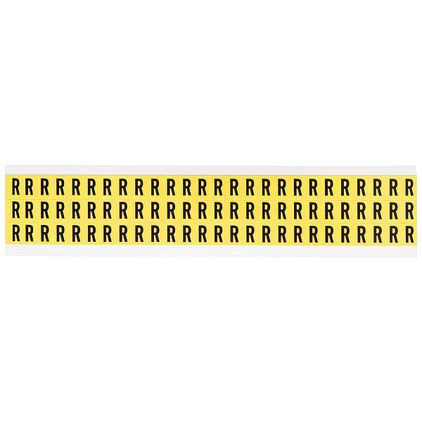 Letter Label, R, 1/2in.Hx11/32in.W, Vinyl, BRADY, Mfr# 3410-R