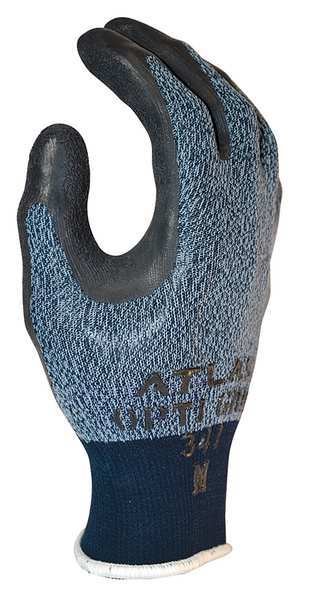 Latex Coated Gloves, Palm Coverage, Black/Blue, XL, PR, SHOWA, Mfr# 341XL-09