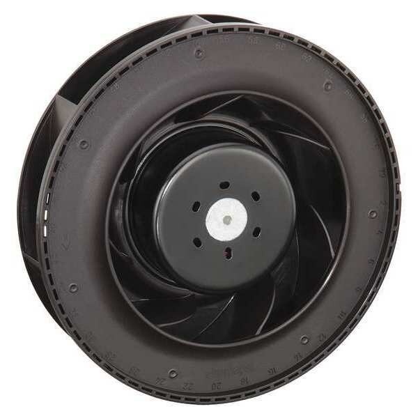 Wet-Location Round Axial Fan, Round, 48V DC, 3 Phase, 212 cfm, Ebm-Papst, Mfr#: RER160-28/18NTDAU