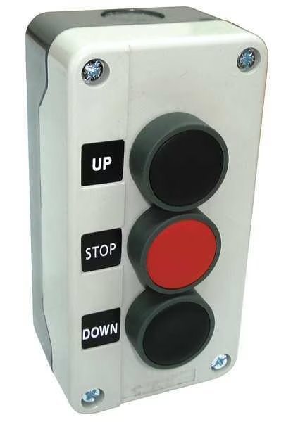 Push Buttn Cntrl Statn, Up/Stop/Down, 22mm, DAYTON, Mfr# 32W273