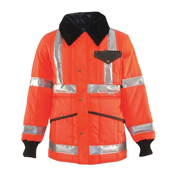 High-visibility Orange Hi-Vis Jacket size M Tall, REFRIGIWEAR, Mfr# 0342THVOMEDL2