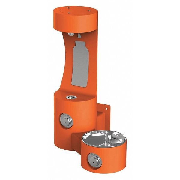 EZH2O Filling Station, Bi-Level, Wall Mount, Orange, ELKAY, Mfr# LK4408BFORN
