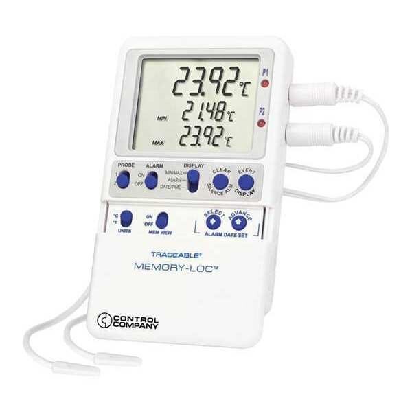 Digital Data Logging Thermometer, Memory-Loc™ with (2) Bullet Probe Style, Traceable, Mfr#: 6443