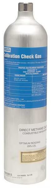 Calibration Gas, 20ppm H2S/10ppm SO2, 58L, Msa Safety, Mfr#: 10153807