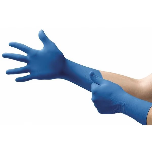 Exam Gloves, Nitrile, Powder Free, Blue, 2XL, 100 PK, ANSELL, Mfr# USE-880-XXL