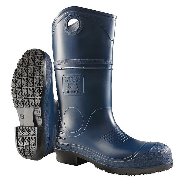 Size 13 Men's Plain Rubber Boot, Blue, DUNLOP, Mfr# 8908500