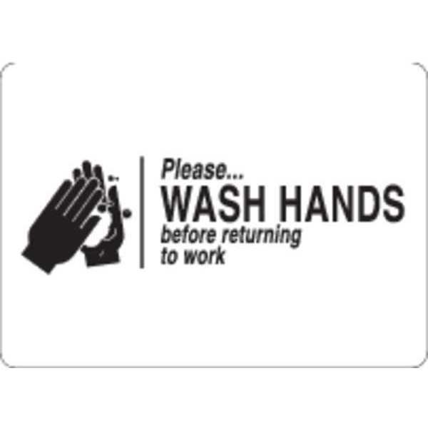 Restroom Sign, 7 in Height, 10 in Width, Vinyl, English, CONDOR, Mfr# 35GJ20