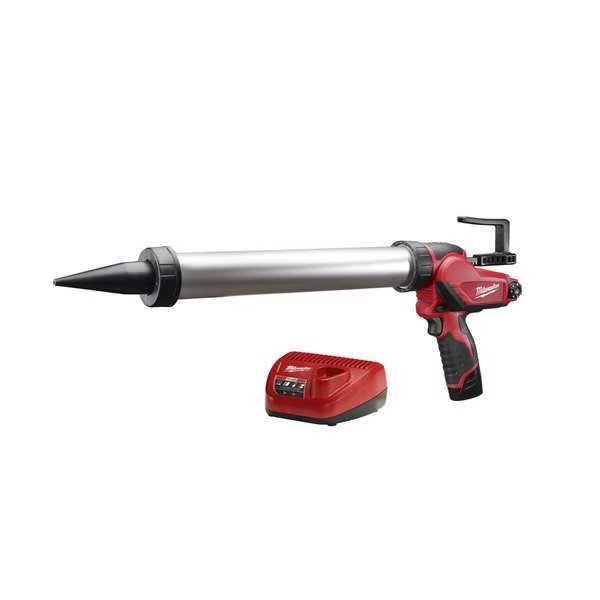 M12 20oz. Aluminum Barrel Sausage Style Caulk and Adhesive Gun Kit, Milwaukee Tool, Mfr#: 2442-21