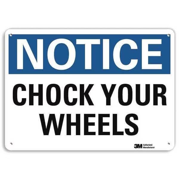 Notice Sign, 7 in H, 10 in W, Aluminum, Vertical Rectangle, English, U5-1096-RA_10X7, LYLE, Mfr# U5-1096-RA_10X7