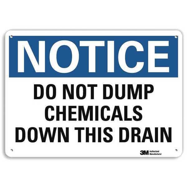 Notice Sign, 10 in H, 14 in W, Horizontal Rectangle, English, U5-1129-NA_14x10, LYLE, Mfr# U5-1129-NA_14x10