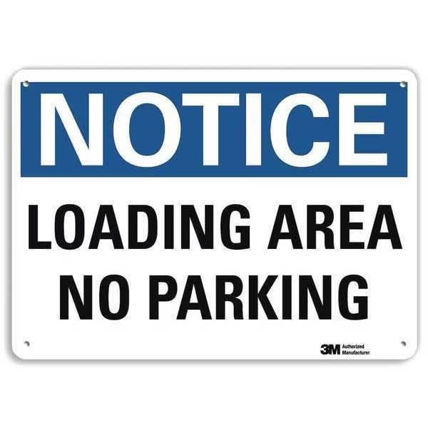 Rflctv Loading&Unload Sign, 10x14in, Alum, LYLE, Mfr# U5-1309-RA_14X10