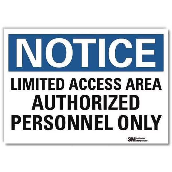 Notice Sign, 7 in H, 10 in W, Reflective Sheeting, Vertical Rectangle, English, U5-1307-RD_10X7, LYLE, Mfr# U5-1307-RD_10X7