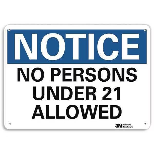 Notice Sign, 7 in H, 10 in W, Plastic, Vertical Rectangle, English, U5-1394-NP_10X7, LYLE, Mfr# U5-1394-NP_10X7