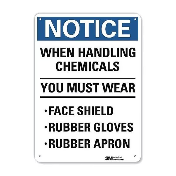 Notice Sign, 10 in Height, 7 in Width, Plastic, Horizontal Rectangle, English, LYLE, Mfr# U5-1631-NP_7X10