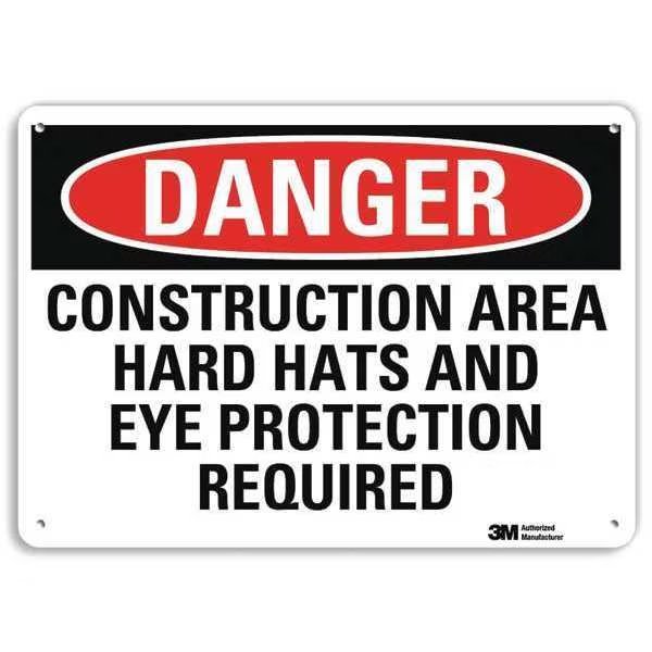 Plastic Danger Sign, 4 Holes, 14