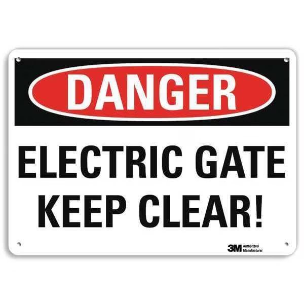 Danger Sign, 4 Hole Mount, 14inWx10inH, U3-1398-RA_14X10, LYLE, Mfr# U3-1398-RA_14X10