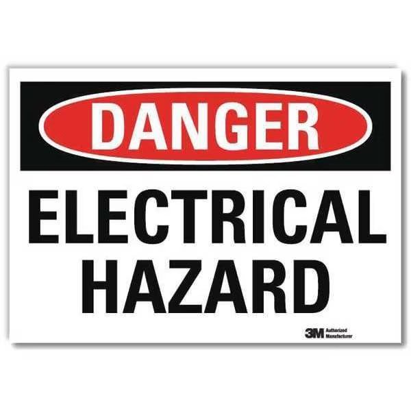 Danger Sign, Self-Adhesv Mount, 7inWx5inH, U3-1405-RD_7X5, Lyle, Mfr#: U3-1405-RD_7X5