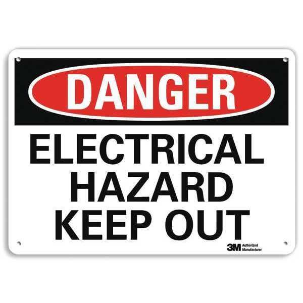 Plastic Danger Sign, 4 Holes, 14