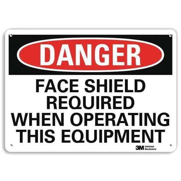 Danger Sign, 4 Hole Mount, 10in W x 7in H, U3-1457-RA_10X7, LYLE, Mfr# U3-1457-RA_10X7