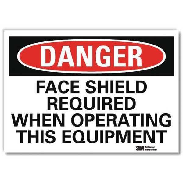 Danger Sign, Slf-Adhesv Mount, 14inWx10inH, U3-1457-RD_14X10, LYLE, Mfr# U3-1457-RD_14X10