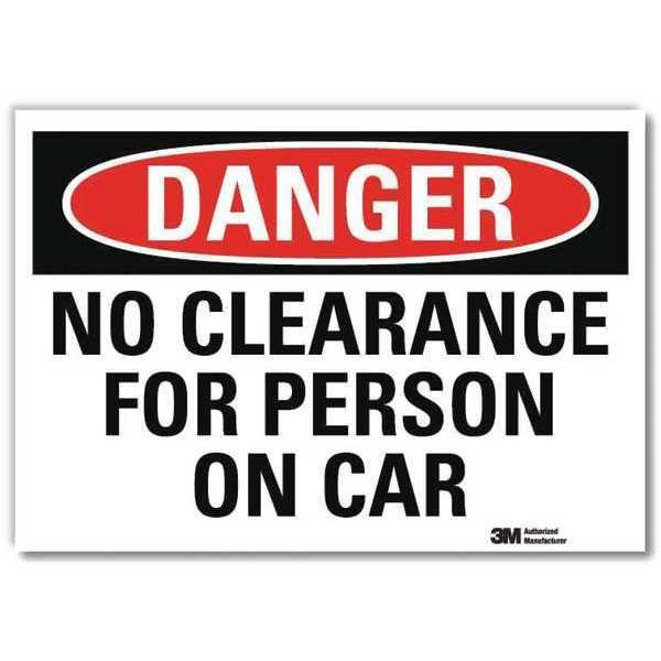 Danger Sign, Slf-Adhesv Mount, 14inWx10inH, U3-1817-RD_14X10, Lyle, Mfr#: U3-1817-RD_14X10