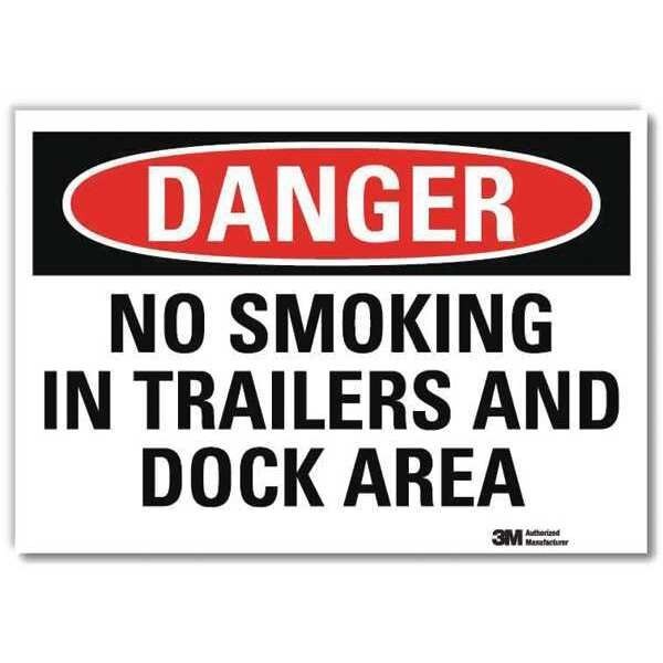 Danger Sign, 5 in H, 7 in W, Reflective Sheeting, Horizontal Rectangle, English, U3-1843-RD_7X5, LYLE, Mfr# U3-1843-RD_7X5
