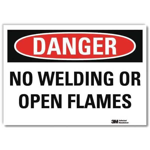 Danger Sign, 7 in Height, 10 in Width, Reflective Sheeting, Vertical Rectangle, English, LYLE, Mfr# U3-1874-RD_10X7