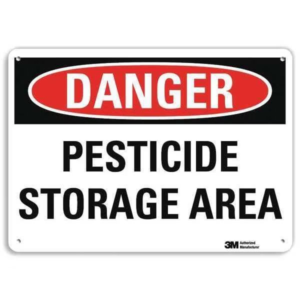 Danger Sign, 10 in H, 14 in W, Plastic, Horizontal Rectangle, English, U3-1908-NP_14X10, LYLE, Mfr# U3-1908-NP_14X10
