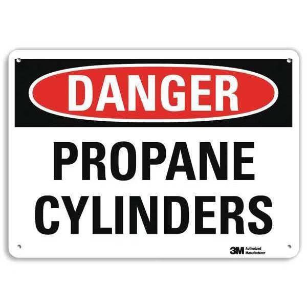 Danger Sign, 7 in H, 10 in W, Plastic, Vertical Rectangle, English, U3-1935-NP_10X7, LYLE, Mfr# U3-1935-NP_10X7