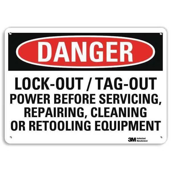 Danger Sign, 4 Hole Mount, 10in W x 7in H, U3-1765-RA_10X7, Lyle, Mfr#: U3-1765-RA_10X7