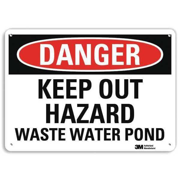 Danger Sign, 4 Hole Mount, 10in W x 7in H, U3-1725-RA_10X7, LYLE, Mfr# U3-1725-RA_10X7