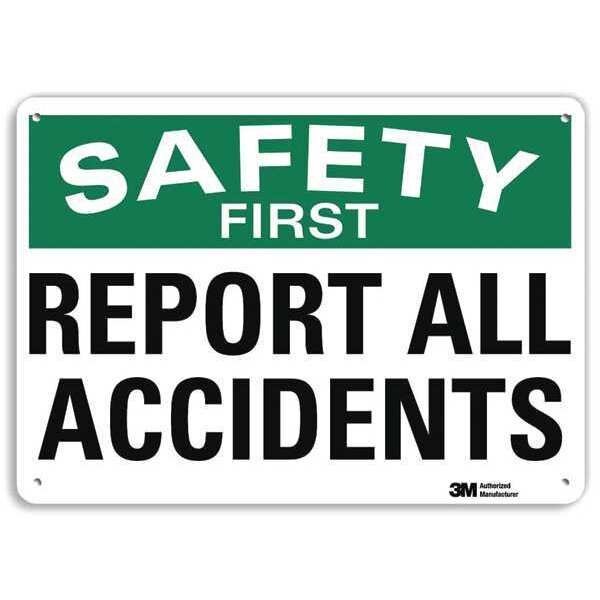 Safety Sign, 10 in H, 14 in W, Plastic, English, U7-1231-NP_14X10, Lyle, Mfr#: U7-1231-NP_14X10