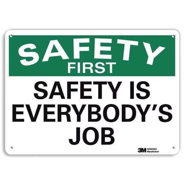 Safety Sign, 7 in Height, 10 in Width, Aluminum, Vertical Rectangle, English, U7-1243-RA_10X7, LYLE, Mfr# U7-1243-RA_10X7