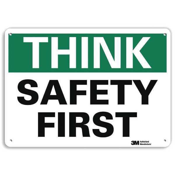 Safety Sign, 7 in Height, 10 in Width, Aluminum, Vertical Rectangle, English, U7-1330-RA_10X7, LYLE, Mfr# U7-1330-RA_10X7
